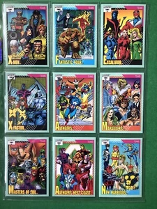 1991 Marvel Universe Impel Teams Mixed Lot (9 cards) st1184 - Picture 1 of 2