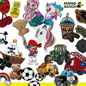 Mono-Quick Patches Aufbügler Applikationen Flicken Aufnäher Kindermotive Früchte - Picture 1 of 34