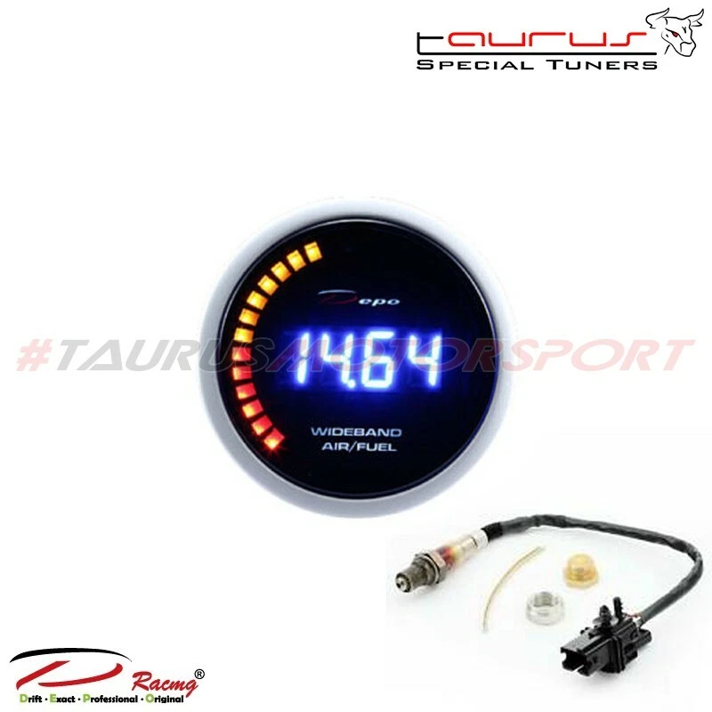 Manometro Wideband digitale AFR con sonda Bosch 4.9 DEPO Racing da 52mm