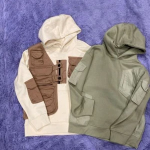 Boys Bundle NWT Size 10 Copper Rivet Hoodies Olive and Kahki - Picture 1 of 12