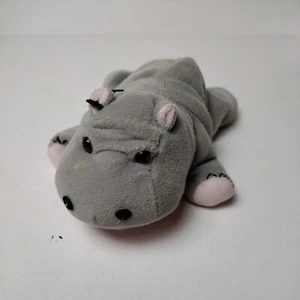 Floppy Friends Plush Harry the Hippo Grey 8 Inch Long Without Tags - Picture 1 of 3