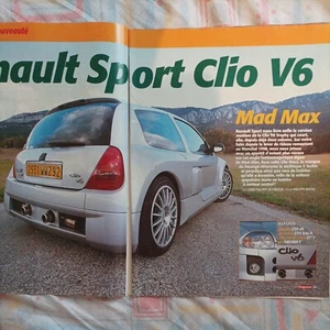 Essai Renault sport clio v6 230 ch coupure de presse revue auto 8 pages test car - Picture 1 of 1