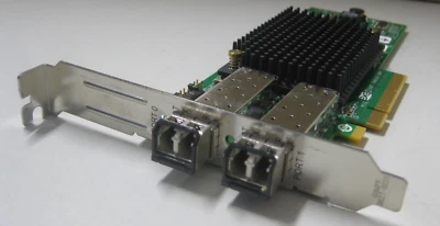 EMULEX LPE12002 FC HBA 8GB/s 2 Port x 8GB SFP+ EMU-P001219 High Profile - Image 1 of 4