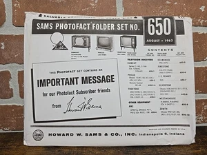 SAMS Photofact Folder Set NO. 650 Aug 1963 Dumont Philco Truerone - Picture 1 of 12