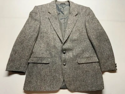 Chaqueta Blazer Vintage CRESCENT Lana Pura 2 Botones Tweed Hecha a Mano Irlanda Talla M? Foto 1 de 4