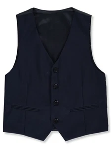 Kids World Boys' Single-Breasted Vest Color: navy Size: 8 - Picture 1 of 1