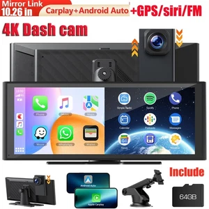 4K Armaturenbrett Kamera 10,26" Autoradio Radio Wireless Apple Carplay&Android Auto 64GB - Bild 1 von 9