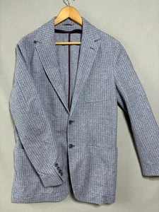 Canali Struktur Hopsack Blau Sport Mantel Shacket Herren Größe 34R Italien 50R Leicht - Bild 1 von 12