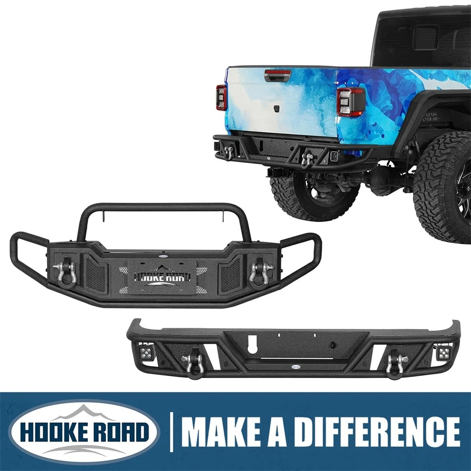 Parachoques trasero delantero tubular con focos LED para Jeep 2020-2025 Gladiator JT Foto 1 de 1