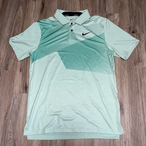 Nike Golf Polo DN2257 Vapor Print Golf Polo Neptune Green Mens Size Small - Picture 1 of 4