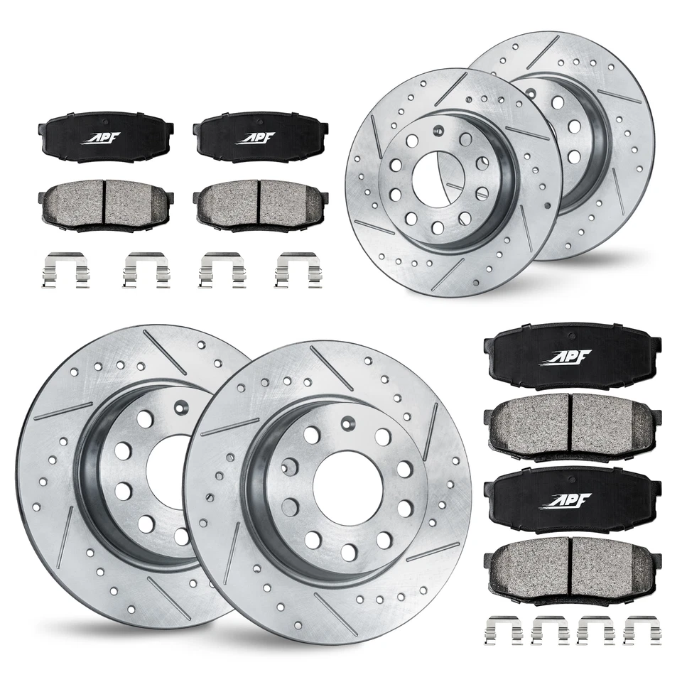 For Volkswagen Eos (10-16), Audi A3 (10-13) Full Brake Kit F&R Rotors+Pads Foto 1 de 4
