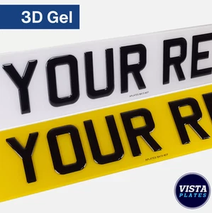 Premium Quality - Number Plates | 2D | 3D | 4D | 4D Gel | 100% Road / MOT Legal - Picture 1 of 10