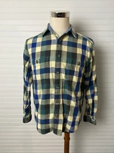 Camisa Woolrich Para Hombres M Manga Larga Abotonada Franela Cuadros Multicolor Búfalo - Imagen 1 de 8