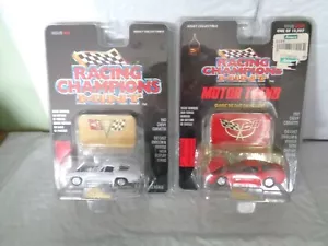 (2) Racing Champions Mint - 1963 Corvette - white - 1997 Corvette Red - Picture 1 of 3