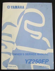 OEM YAMAHA YZ250FP Motorcycle Owner's Service Manual - Picture 1 of 5