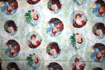 PADRE NAVIDAD EN CÍRCULOS DE GIORDANO STUDIOS - TELA 100% ALGODÓN Foto 1 de 4