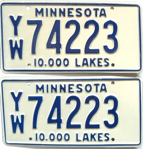 Nummernschild Minnesota , USA - Station Wagon / Kombi / Paar - Bild 1 von 1