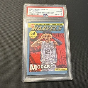 2020 Panini Donruss Net Marvels Ja Morant Pressa Prova Oro PSA 8 - Foto 1 di 6