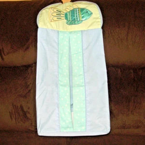 Kids Line TROPICAL FISH Blue Green Diaper Stacker Polka Dots Satin Fish Insert - Picture 1 of 4