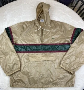 LA COSTE IZOD VINTAGE Mens Size M Packable Rain Hoodie Pullover Windbreaker EUC - Picture 1 of 12