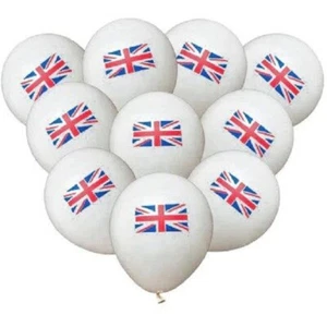 10X Union Jack Foil Balloons King's Coronation National Event Street Party Decor - Picture 1 of 1