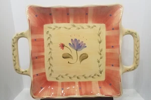 Pfaltzgraff Hand Painted 'Napoli' Handled Serving Tray 14" EUC - Picture 1 of 4