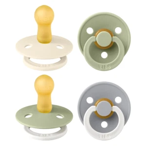 Colour Soother 4-Pack BPA Free Dummy Pacifier round Nipple Natural Rubber Latex - Picture 1 of 1