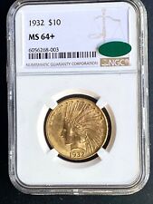 1932 $10 INDIAN GOLD MS64+ CAC $1000 cheaper that another listed! SAME GRADE! 