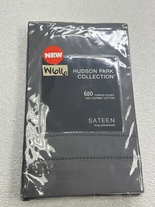 Hudson Park Collection 680 TC Cotton Sateen King Pillow Sham Charcoal New - Picture 1 of 5