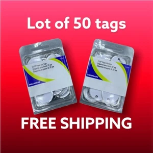 Paper Key Name Tags with Ring Keychain Metal Rimmed Lot Of 50 Tags FREE SHIPING - Picture 1 of 2