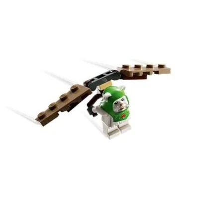 LEGO Star Wars Minifigure - Ewok in Ugly Christmas Sweater with Glider - Image 1 of 3