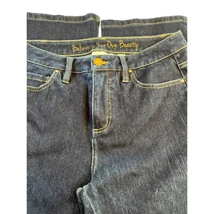 Belle by Kim Gravel Flexibelle Petite Bootcut Denim Jeans 6P Slightly Below Wais - Picture 1 of 11