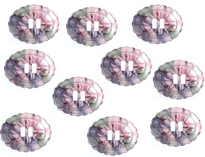 10 hebillas de cinturón bufanda concho ranuradas Western Bolo de metal festoneado rosa Foto 1 de 3