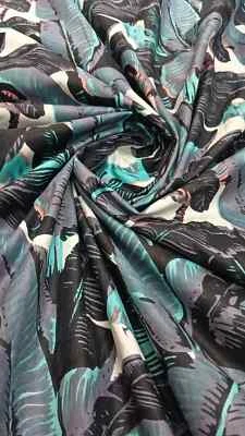 Telas de costura de tela de algodón impresas a mano de animales acuáticos indios de 25 yardas Foto 1 de 4