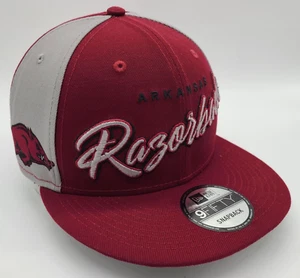 Arkansas Razorbacks weinrot & grau New Era 9Fifty Snapback Mütze Kappe Schriftzug Logo - Bild 1 von 8