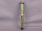 Sheaffer White Dot Vintage Jade Green Ring Top Fountain Pen---medium