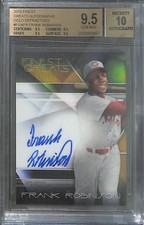 2015 Topps Finest Greats Gold Refractor Autograph #GAFR Frank Robinson No 5 of 5