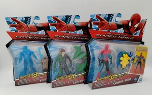 3PCS Amazing Spider-MAN 2 GREEN GOBLIN & Electro 3.75'' Figure 2014 MOSC HASBRO - Picture 1 of 16