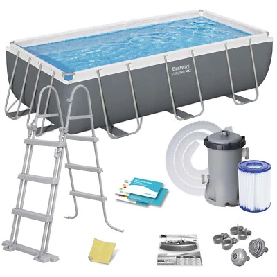BESTWAY STEEL PRO MAX Gartenpool Frame Pool Schwimmbecken Set 404x201x100 cm - Bild 1 von 4