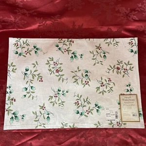 Mantel individual Winterberry tela Pfaltzgraff 13x19 pulgadas vacaciones de Navidad nuevo nuevo en stock - Imagen 1 de 10