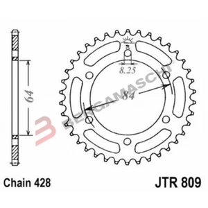 CORONA PER TRASMISSIONE MOTO JT 809 Z47 JTR809.47 47 DENTI ACCIAIO PASSO 428 - Foto 1 di 4