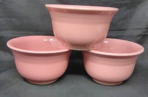 Set of 3 Fiesta Bouillon Cup Ramekin Bowl Rose 7 oz Homer Laughlin HLC - Picture 1 of 2