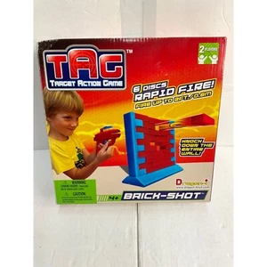 Target Action Game Brick-Shot With 6 Discs & Wall - Picture 1 of 4