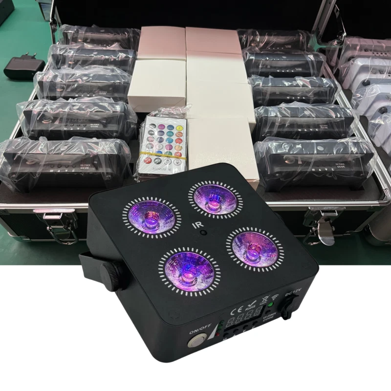 10PC/4X18W RGBWA+UV WiFi Stage Par Light Wireless Battery Uplights Wedding DJ - Image 1 of 4