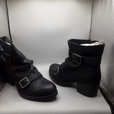 Botín para mujer Miz Mooz Dawsen 9-9,5 M EU40 negro cuero acanalado  Foto 1 de 4