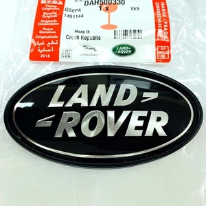 LAND ROVER DEFENDER 110 L663 GENUINE LAND ROVER BOOT BADGE BLACK SILVER - Picture 1 of 5