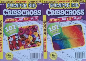 2 x Bumper Big Criss Cross Puzzle Books (Issues 178 / 179) over 200 puzzles - Picture 1 of 3