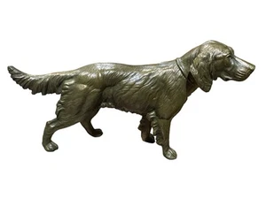 Vintage Bronze Irish Setter Hunting Dog Sculpture Figurine - Picture 1 of 12
