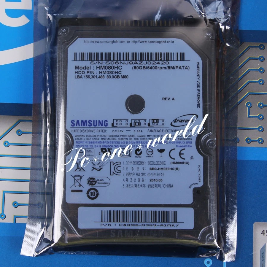 For SAMSUNG HM080HC 80 GB 2.5" 5400 RPM 8 MB PATA Hard Disk Drive HDD - Image 1 of 1