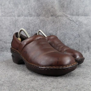 Born Concept Shoe Women 9.5 Clog Leather Slip On Peggy Comfort Walking Brown boc - Picture 1 of 14